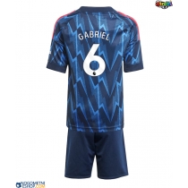 Otroški Nogometni dresi Arsenal Gabriel Magalhaes #6 Gostujoči 2025-26 Kratek Rokav (+ Kratke hlače)